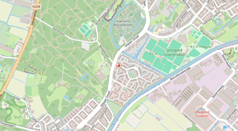 Kaart van de omgeving van de melding