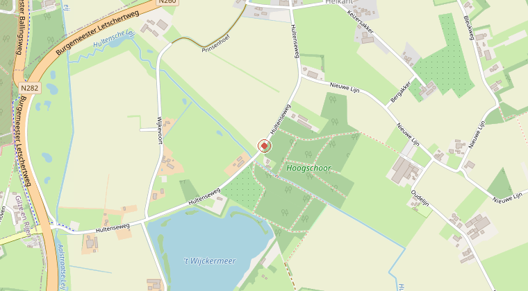 Kaart van de omgeving van de melding