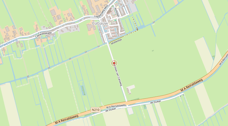 Kaart van de omgeving van de melding
