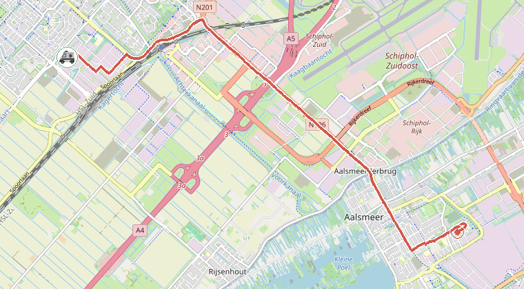 Kaart van de omgeving van de melding