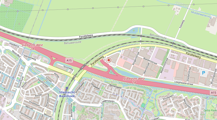 Kaart van de omgeving van de melding