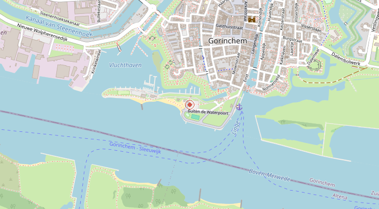 Kaart van de omgeving van de melding