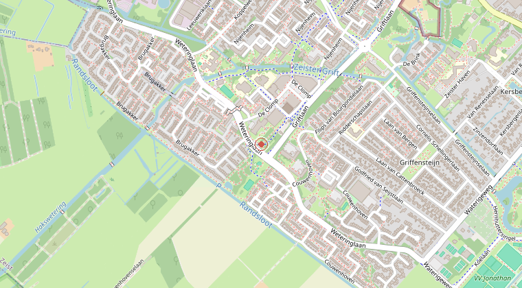 Kaart van de omgeving van de melding