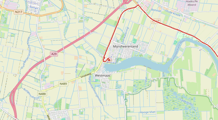 Kaart van de omgeving van de melding