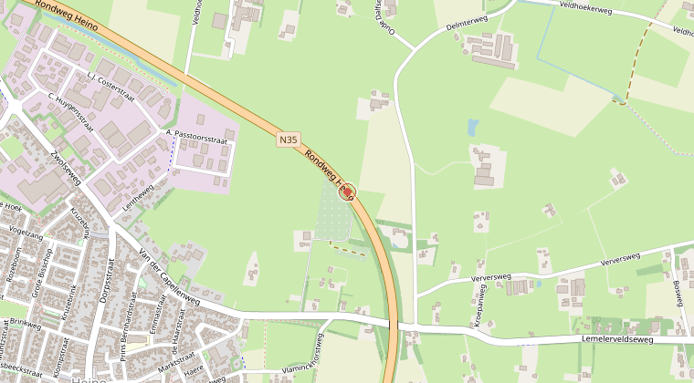 Kaart van de omgeving van de melding