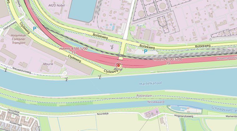 Kaart van de omgeving van de melding