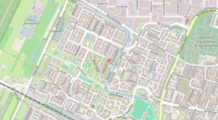 Kaart van de omgeving van de melding