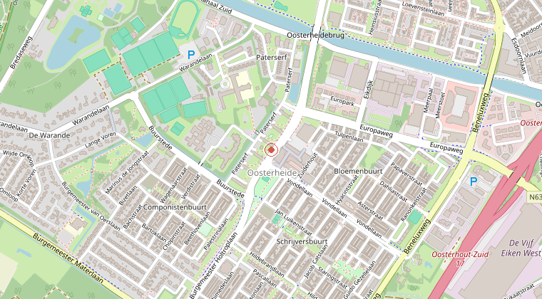 Kaart van de omgeving van de melding
