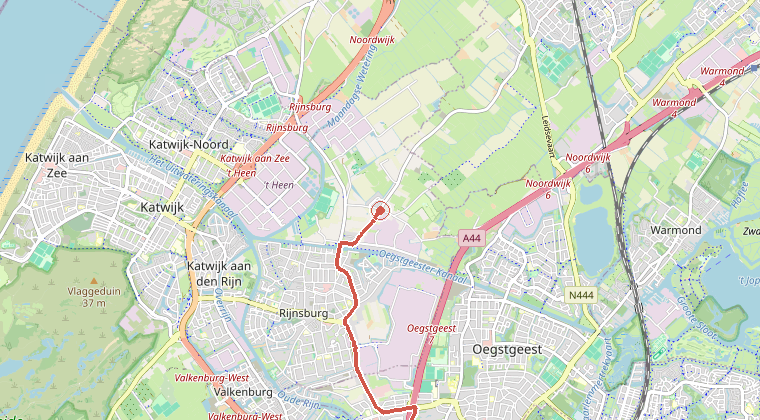 Kaart van de omgeving van de melding