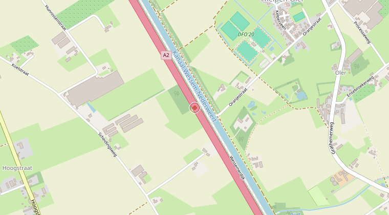 Kaart van de omgeving van de melding