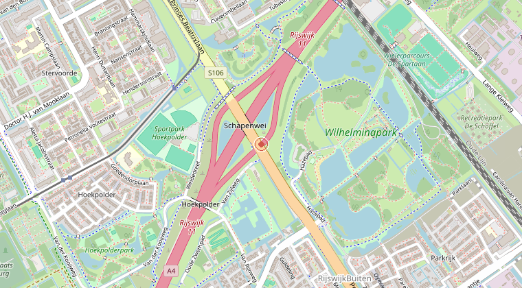 Kaart van de omgeving van de melding