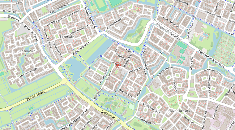 Kaart van de omgeving van de melding