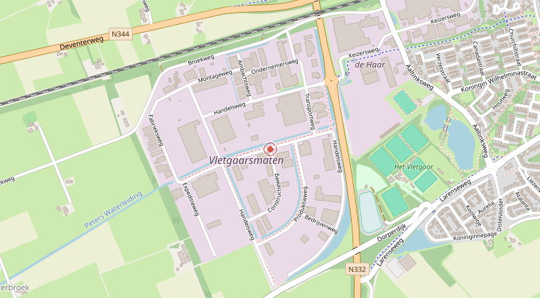 Kaart van de omgeving van de melding