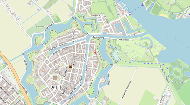 Kaart van de omgeving van de melding