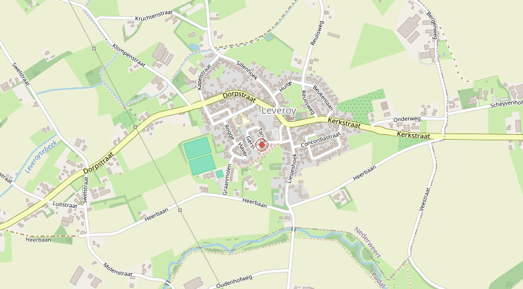 Kaart van de omgeving van de melding