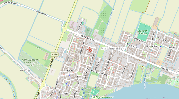 Kaart van de omgeving van de melding