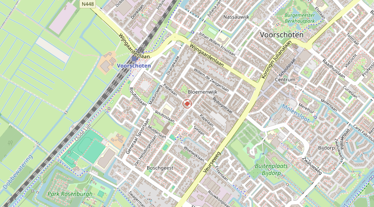 Kaart van de omgeving van de melding