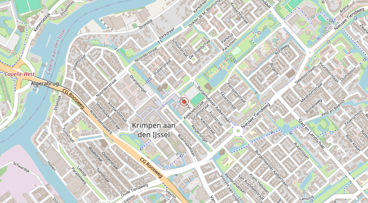 Kaart van de omgeving van de melding