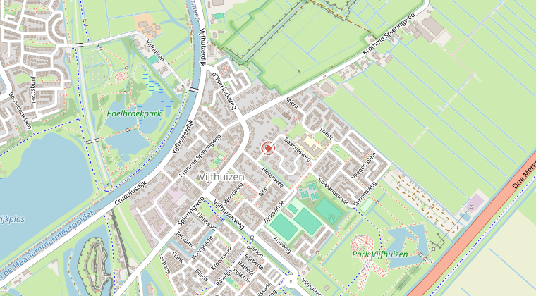 Kaart van de omgeving van de melding