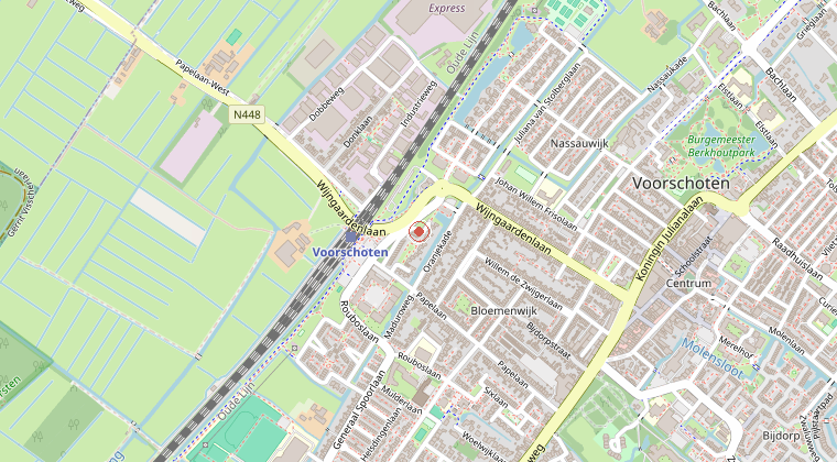 Kaart van de omgeving van de melding