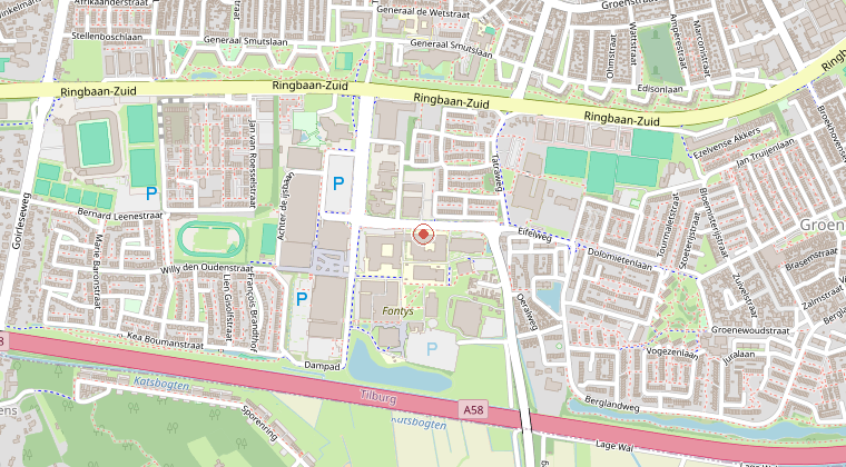 Kaart van de omgeving van de melding