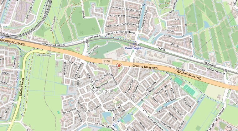 Kaart van de omgeving van de melding