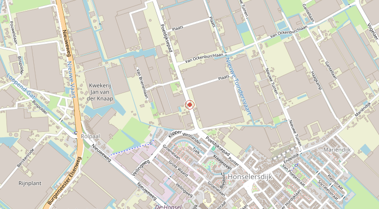 Kaart van de omgeving van de melding