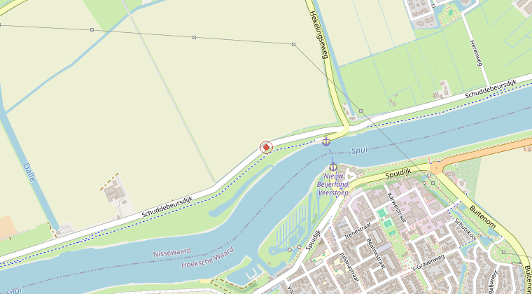 Kaart van de omgeving van de melding