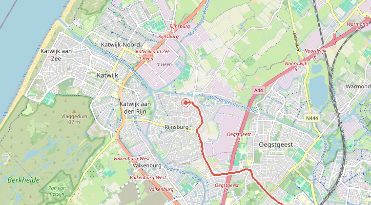 Kaart van de omgeving van de melding