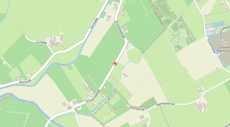 Kaart van de omgeving van de melding