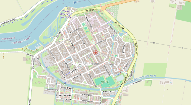 Kaart van de omgeving van de melding