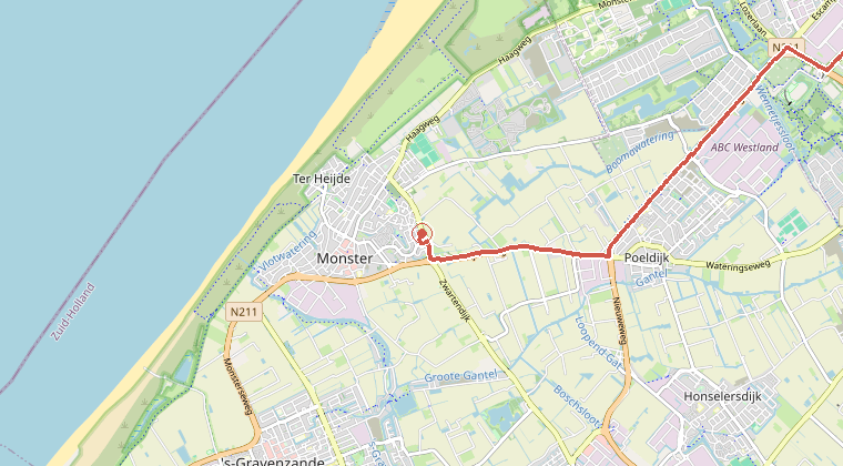 Kaart van de omgeving van de melding