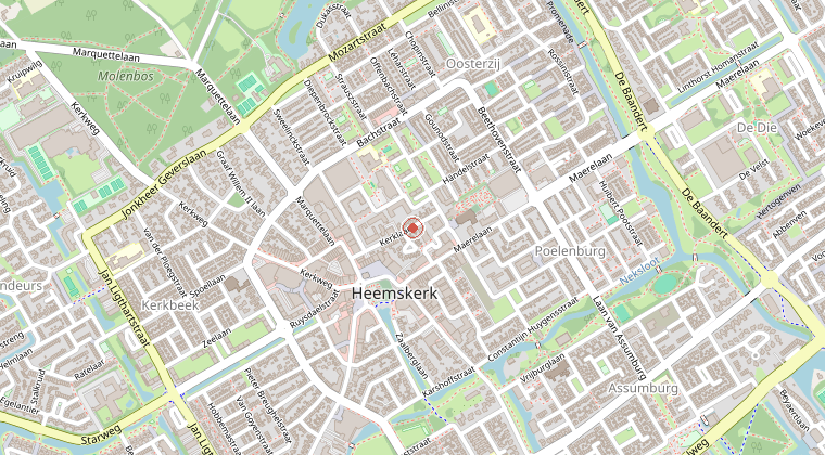 Kaart van de omgeving van de melding