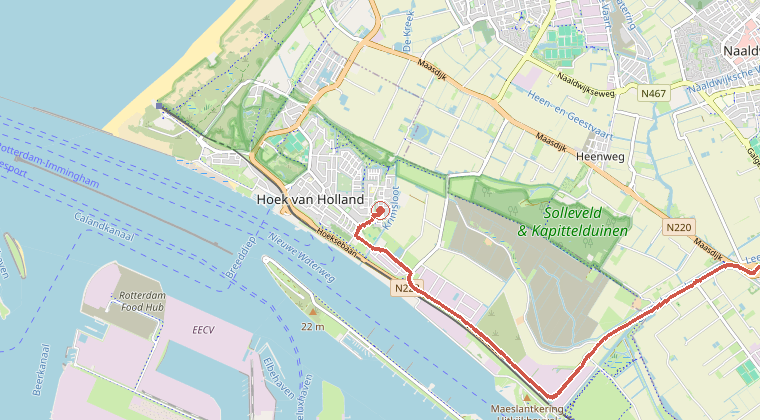 Kaart van de omgeving van de melding