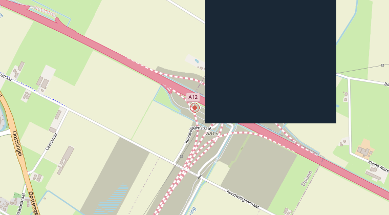 Kaart van de omgeving van de melding