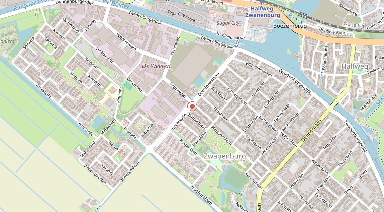 Kaart van de omgeving van de melding