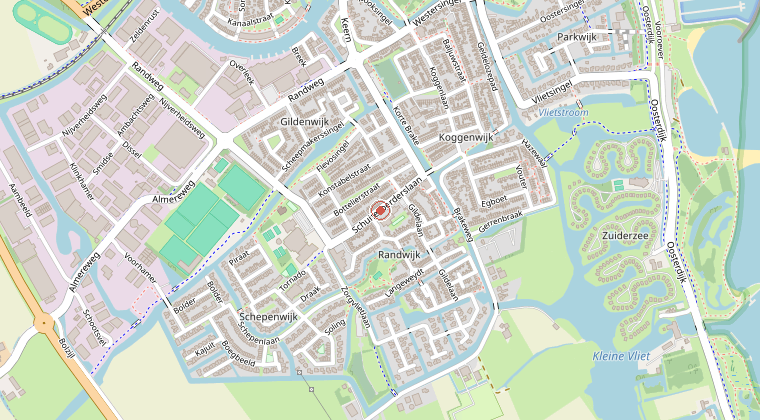 Kaart van de omgeving van de melding