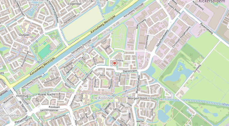 Kaart van de omgeving van de melding