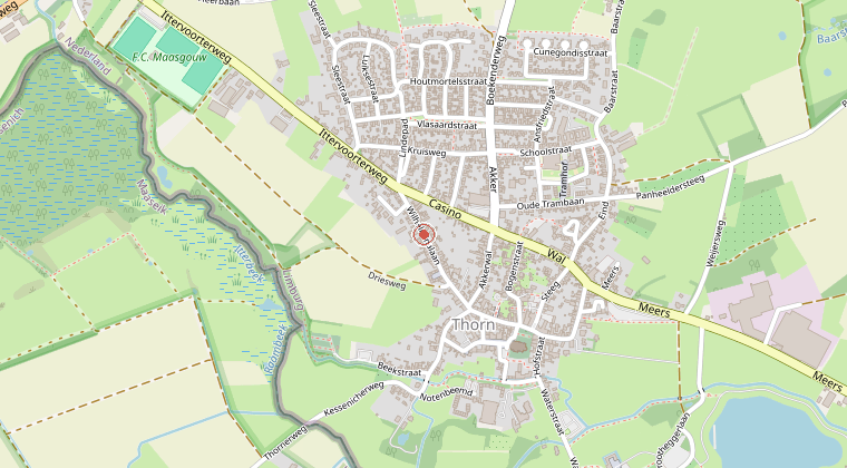Kaart van de omgeving van de melding