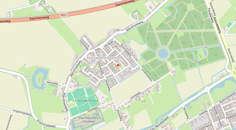 Kaart van de omgeving van de melding