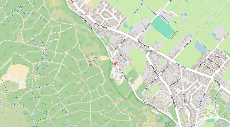 Kaart van de omgeving van de melding