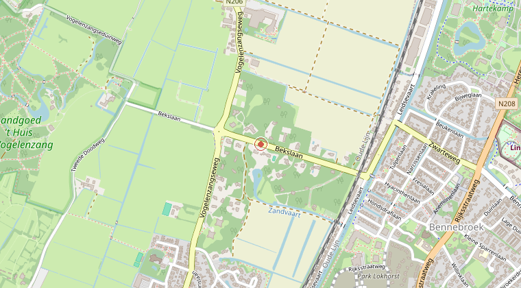 Kaart van de omgeving van de melding