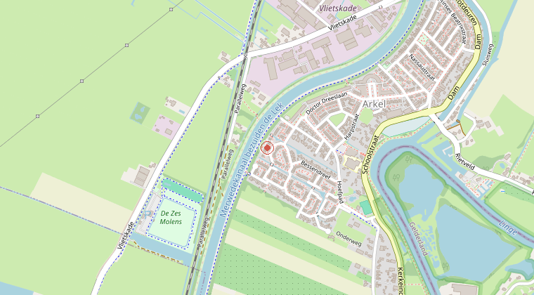 Kaart van de omgeving van de melding