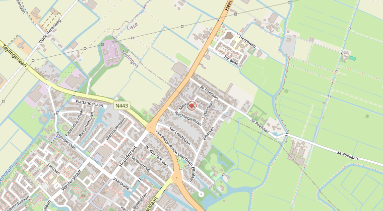 Kaart van de omgeving van de melding