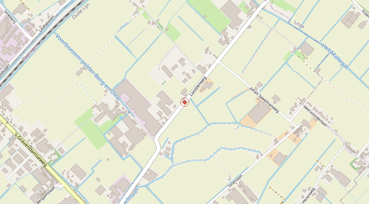 Kaart van de omgeving van de melding