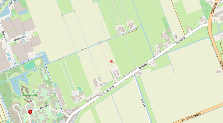 Kaart van de omgeving van de melding