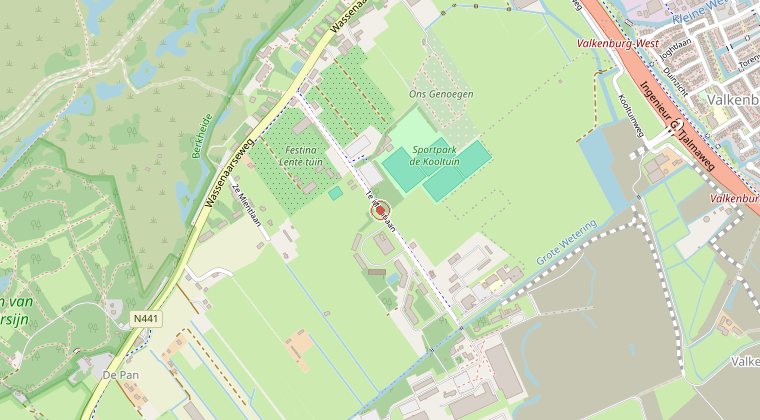 Kaart van de omgeving van de melding