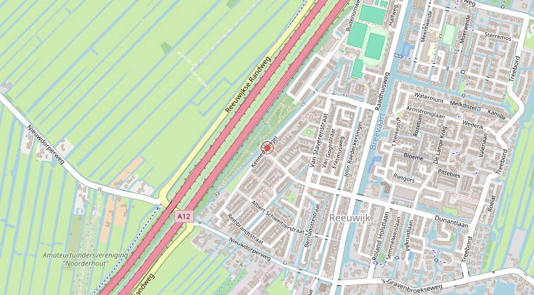 Kaart van de omgeving van de melding
