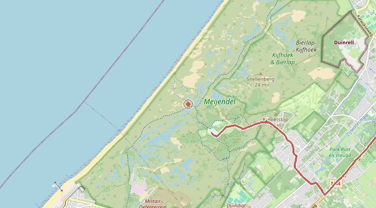 Kaart van de omgeving van de melding