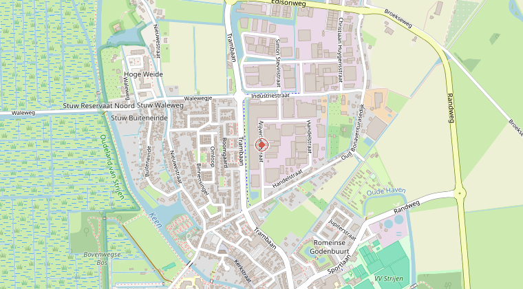 Kaart van de omgeving van de melding